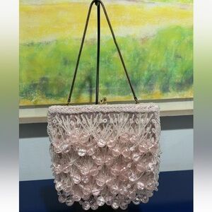 Richere Bag By Walborg Sequin Beaded Purse Evening Bag Pink Clutch Vintage 60s